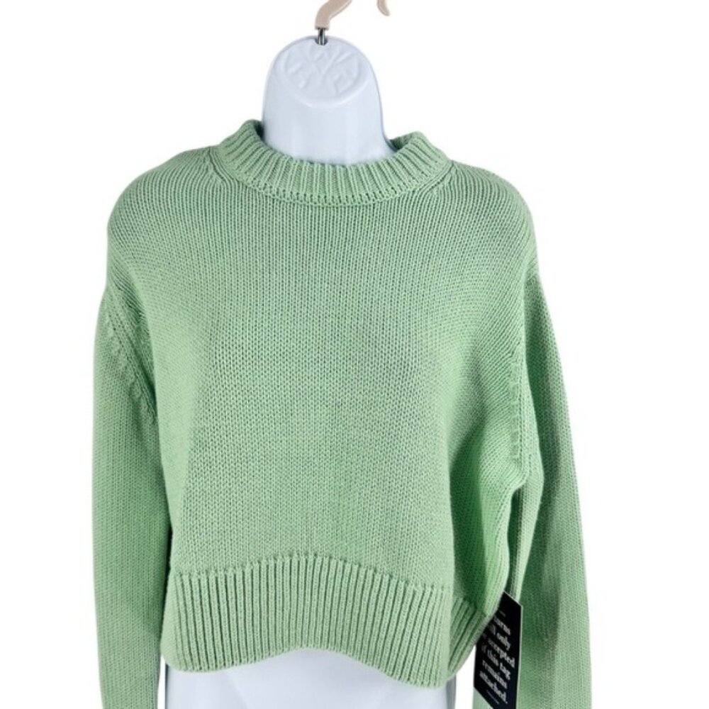 Tuckernuck NEW Mint Chip Aiden Chunky Knit Long Sleeve Crewneck Sweater Size L - Picture 4 of 8